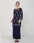 BAJU KURUNG PAHANG MODEN AMBERLEE (NAVY BLUE)